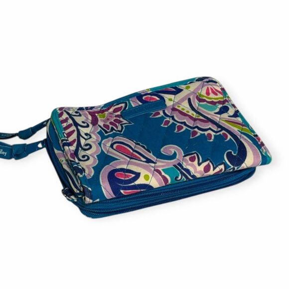 VERA BRADLEY Women’s Blue Multicolor Waikiki Paisley Wallet - Picture 1 of 6